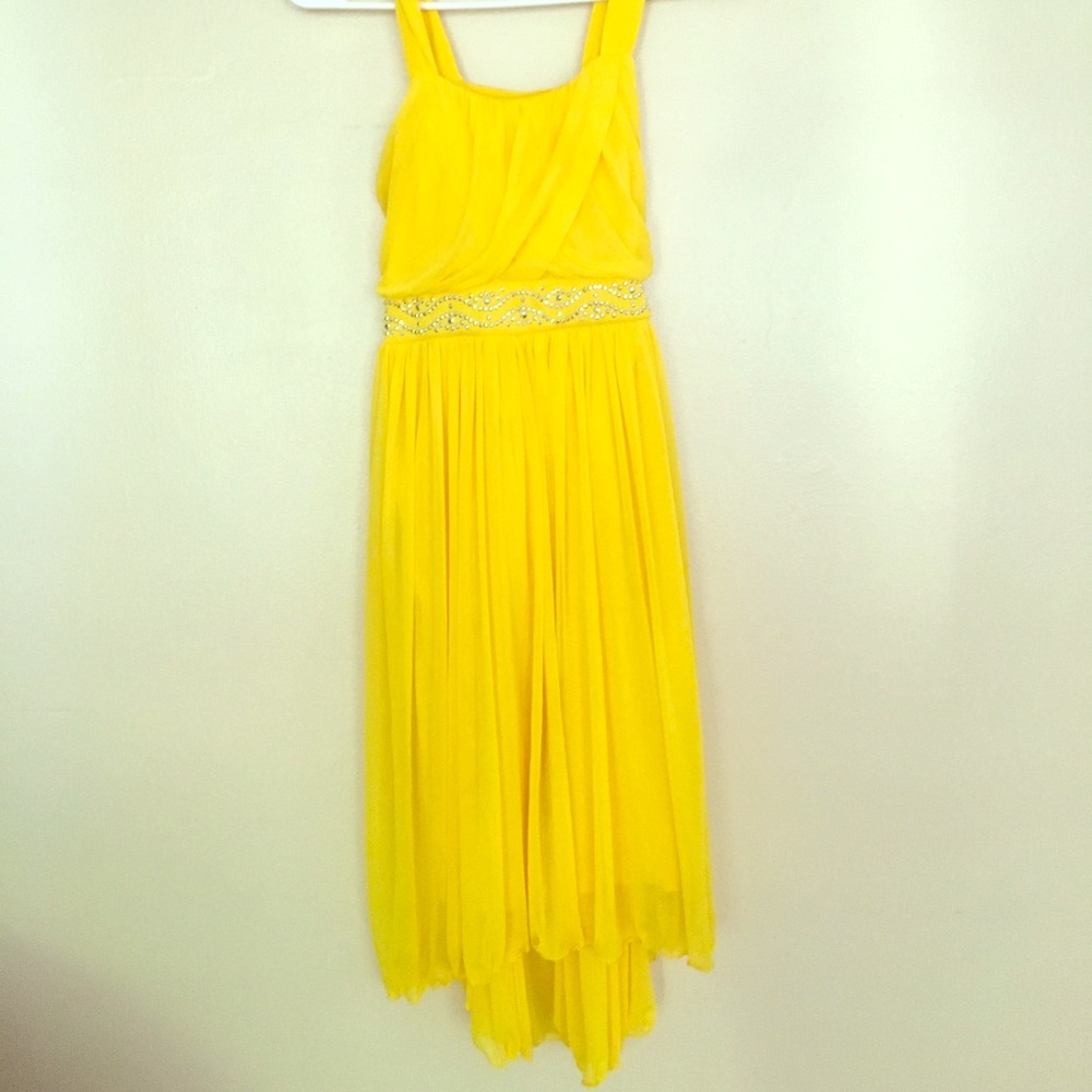 Emily West girls 16 yellow jeweled dress!!